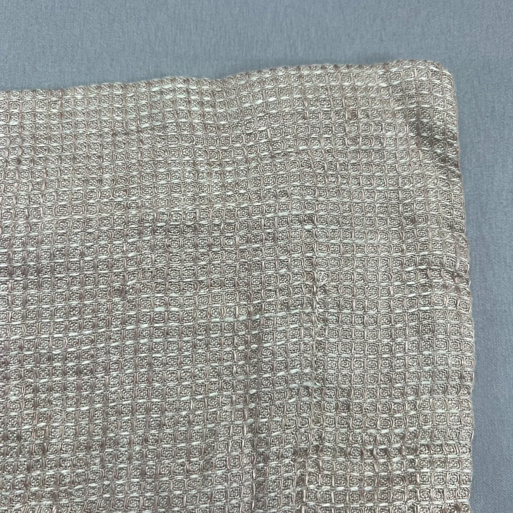 Pottery Barn Euro Sham Decorative Pillow Beige Linen Blend Textured (26